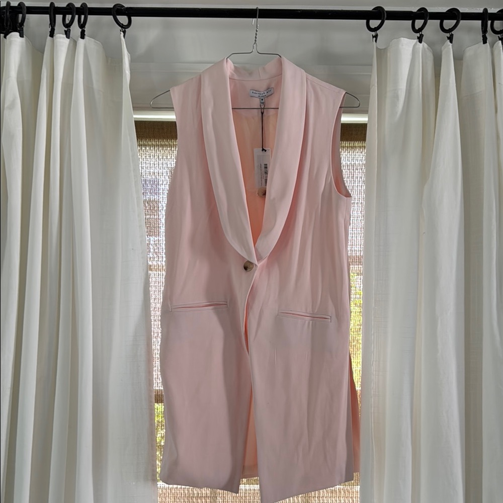 Boutique current air Pink Sleeveless Blazer Vest medium